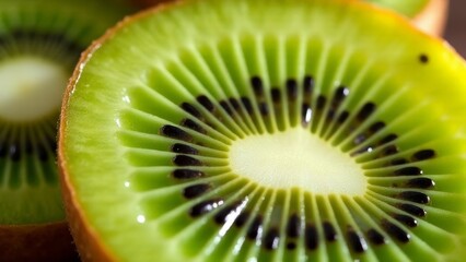 Juicy Kiwi Slice, Refreshing and Vibrant Fruit Texture Pattern
