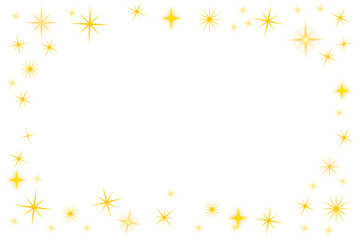 Star png frame, simple sparkling gold sticker, festive design on transparent background