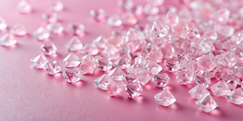 Obraz premium Glass Crystals on Pink Surface
