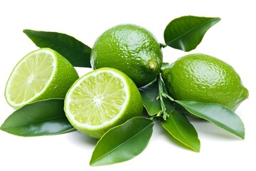 Lime Isolated on White Background.