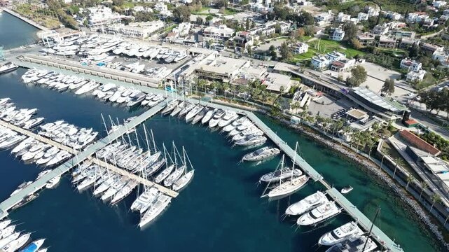 drone video bodrum, yacht marina bodrum, bodrum port, bodrum sea, turkey, yachts