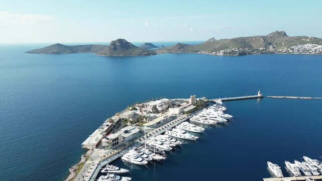 drone video bodrum, yacht marina bodrum, bodrum port, bodrum sea, T&uuml;rkiye, turkey