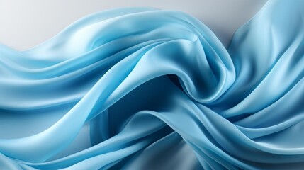 Fototapeta premium A blue fabric with a wave pattern