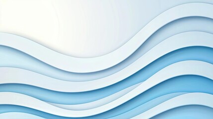 Obraz premium Wave abstract background idea. Stylish abstract waves in soothing blue tones for creative design projects.