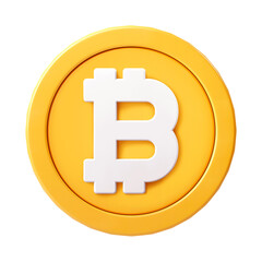 3D Bitcoin png blockchain cryptocurrency icon, open-source finance