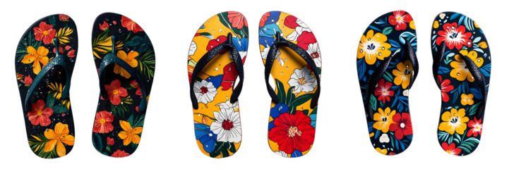 Colorful Floral Flip Flops for Summer Fashion