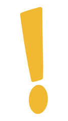 Exclamation mark png, retro illustration, transparent background