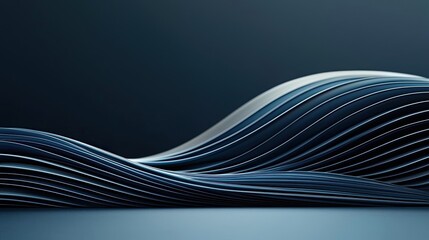 Naklejka premium Wave abstract background idea. Abstract wave patterns create a sense of tranquility and movement in a minimalist design.