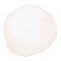 Png beige circle sticker in watercolor on transparent background
