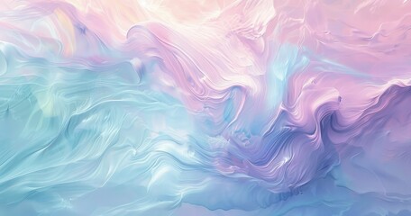 Obraz premium A soft, abstract swirl of pastel colors creating a serene, dreamlike atmosphere.