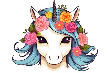 Cute unicorn line and color. Vector illustration for coloring book Cute watercolor girls set - Little princess