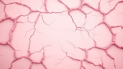 Pink Cracked Surface Abstract Background Texture