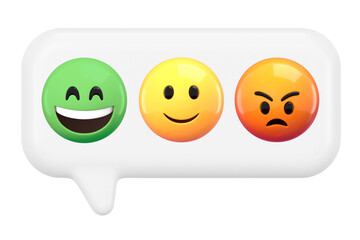 Facial expression emoticons png sticker, 3D graphic, transparent background