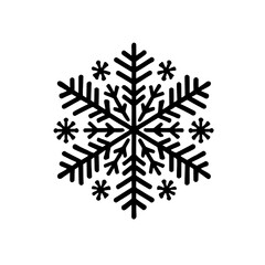 Elegant Black Snowflake Design 