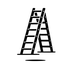Ladder to Success: A simple yet powerful illustration of a leaning ladder, symbolizing growth, progress, and the journey to achieving goals.  