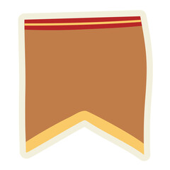 Png brown flag badge sticker for marketing campaigns