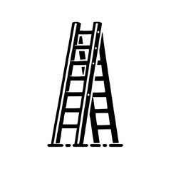 Reaching New Heights: A simple yet powerful illustration of two ladders leaning against each other, symbolizing collaboration, support, and the journey towards success.