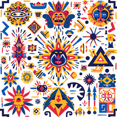 Fototapeta premium Vibrant Geometric Patterns and Abstract Designs