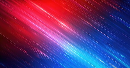 A vibrant abstract background with diagonal streaks of red and blue light.