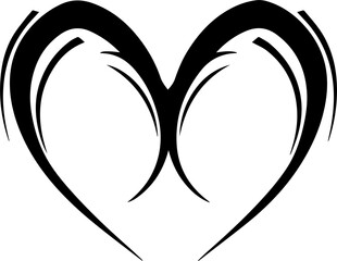 Indian Tribal Heart Designs for Scrapbooks