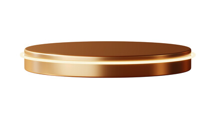Gold 3D png podium sticker, product display on transparent background