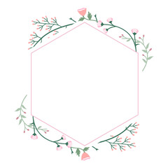 Png frame with wildflower border
