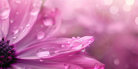 Blossom Flower with dew droplets in close up and detailed, version 11