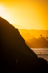 Sun going down on a mountain