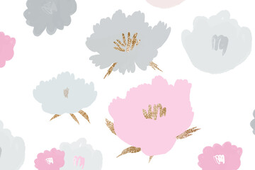 Floral pattern background png hand drawn