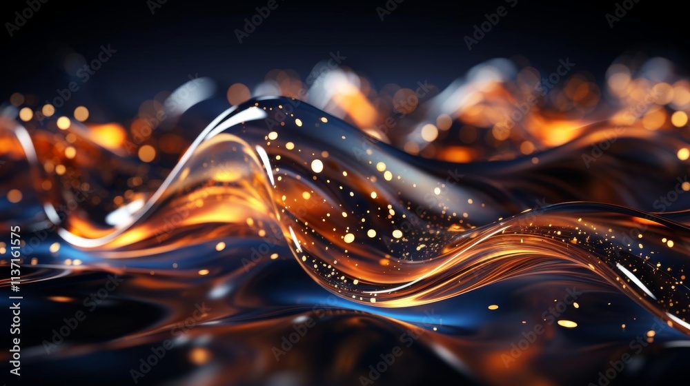 Canvas Prints a wave of water with a lot of sparkles in it
