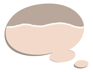 Thought bubble png sticker in two tone style