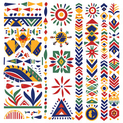 Obraz premium Colorful Geometric Patterns for Creative Design Projects