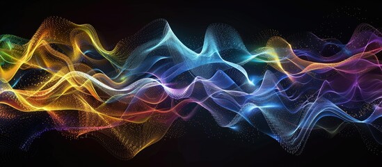 Obraz premium Abstract Colorful Waveform