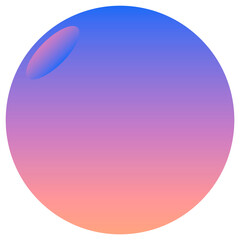 Colorful round gradient element transparent png