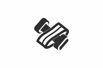 creative gym towel icon and logo vector illustration  