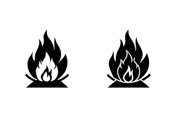 bonfire vector silhouette.