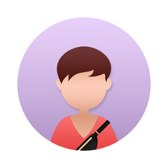 Man with chest bag avatar transparent png