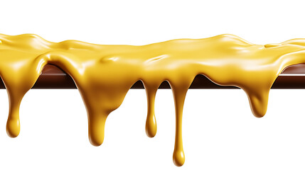 Naklejka premium Splash Cheese and chocolate with drip and melting sauce splashing on white and transparent background.