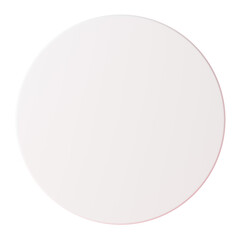 White circle shape png sticker, 3D element, transparent background