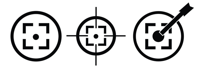 Goal setting icon. target with arrow icons . target goal icon vector illustration eps 10.