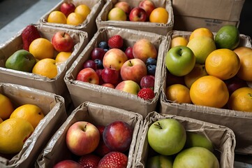 A Shipment Of Fresh Fruits In Insulated Packaging, Ready For Export