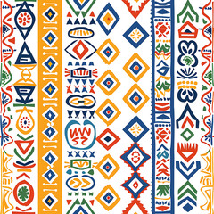 Fototapeta premium Vibrant Geometric Patterns with Bold Colors