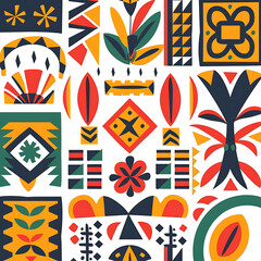Obraz premium Colorful Geometric Patterns for Modern Design Projects