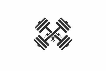 creative gym hammer strength machine icon and logo vector illustration