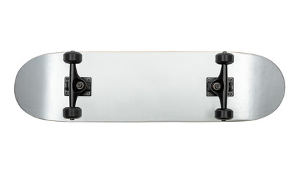 Silver skateboard with black wheels design element © Rawpixel.com