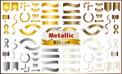 メタリックリボンアイテム（ゴールド・ブロンズ・メタルブラック・メタルホワイト）