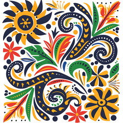 Fototapeta premium Colorful Floral Abstract Design for Creative Projects