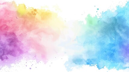 Obraz premium A vibrant watercolor splash blending colors in a soft, artistic manner.
