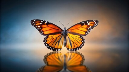 Fototapeta premium Monarch butterfly isolated on background, monarch butterfly, isolated, background, nature, insect, colorful, wings