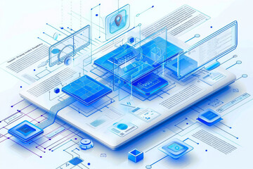 Server Virtualization Concept - Partitioning of Central Physical Server into Smaller Virtual Servers to Maximize Computing Resources